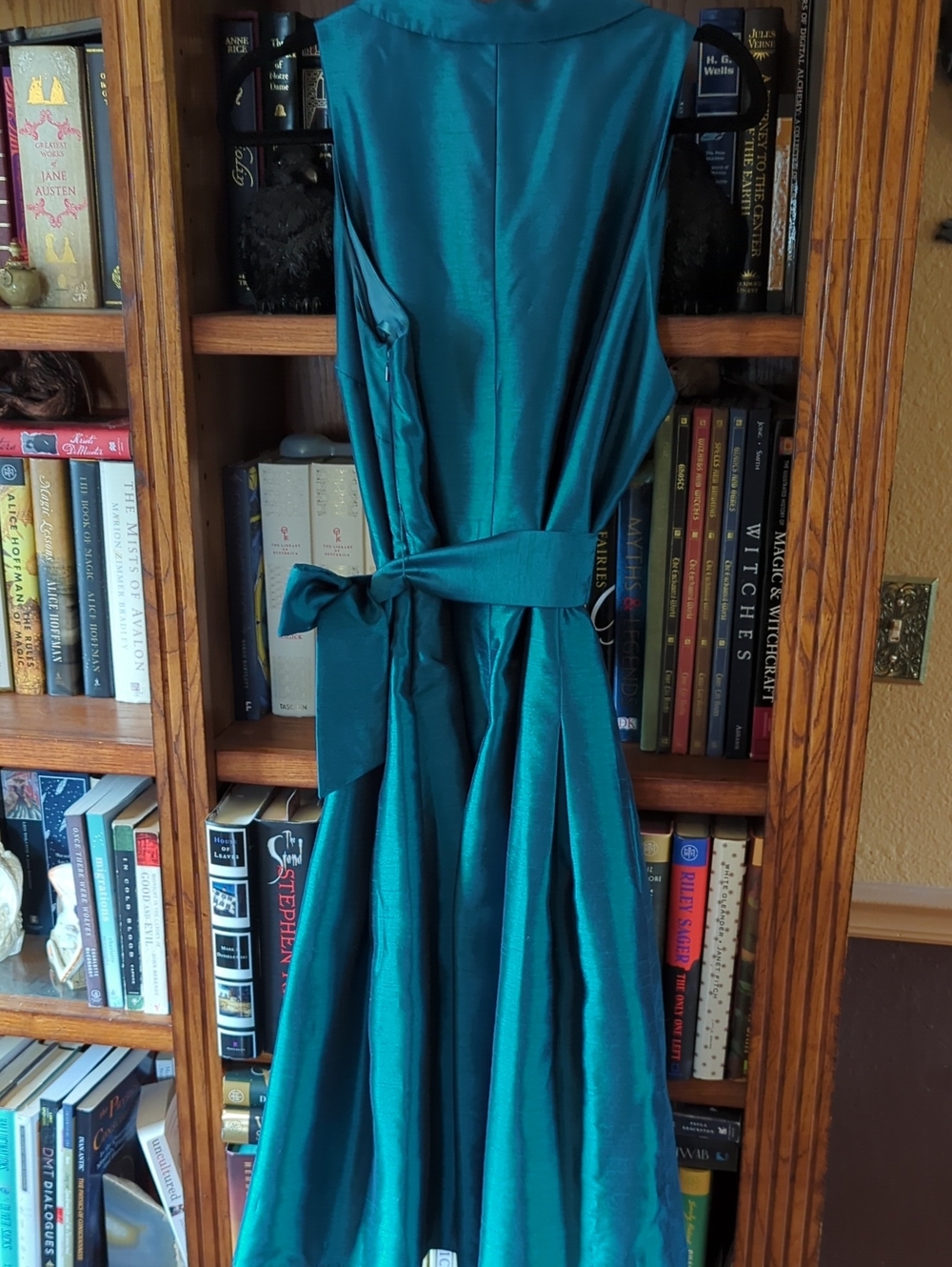 Joneswear Peacock Blue Taffeta Cocktail Dress L/XL - Picture 2 of 6